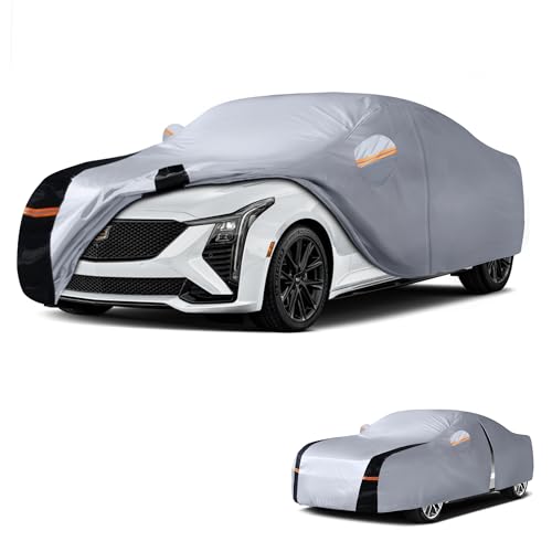 Multi Layer Car Cover Custom Fit for Cadillac CT5 (W.Custom Fit Cadillac CT5 / White Car Cover)