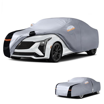 Multi Layer Car Cover Custom Fit for Cadillac CT5 (W.Custom Fit Cadillac CT5 / White Car Cover)