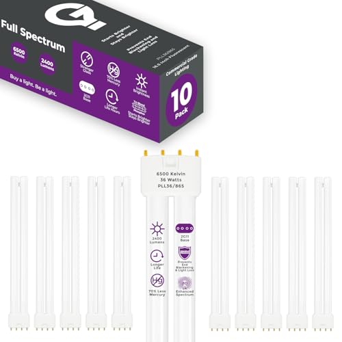 PLL36 865 36W 16.5" Twin Tube Compact Fluorescent Light Bulb 4 (6500k / 10 Count (Pack of 1))