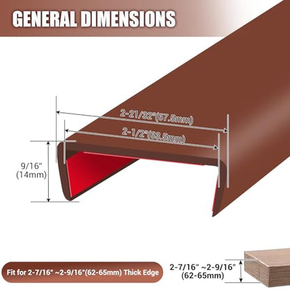 Rubber Edge Trim (Fit 2-1/2" - L20' / Brown)