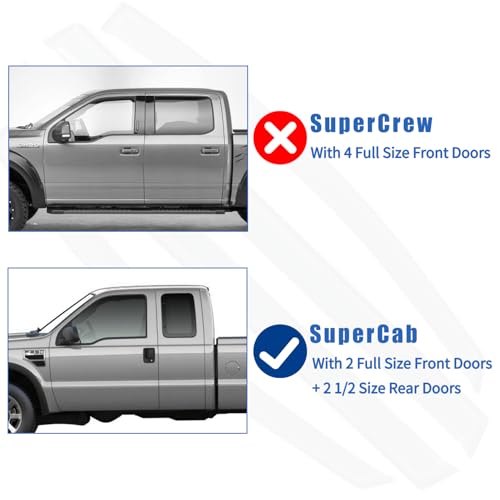4PCS in Channel Rain Guards for 2004 (For 04-14 Ford F150 SuperCab)