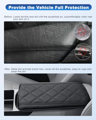 for 2025 2026 Hyundai Tucson Limited Center Console Cover for 2025 2026 Tucson Limited (Black Thick Pad for 2025+ Tucson)