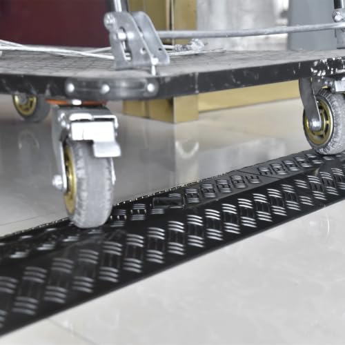 2 Pack 40" Rubber Floor Cable Cover (Black / Wide Width)