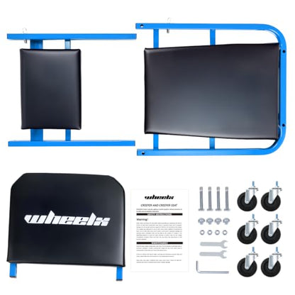 40-Inch 3-in-1 Mechanic Creeper Z Seat, 480 lbs Capacity, Blue (Blue)
