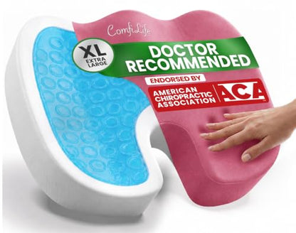 Extra Large Gel & Memory Foam Seat Cushion (Pink / X-Large)