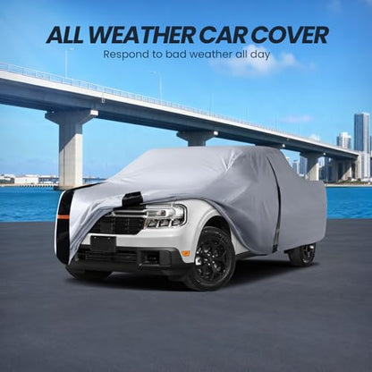Multi Layer Ford Maverick Truck Cover (W.Fit Maverick(2021-2026) SuperCrew Cab SB / White Truck Cover)