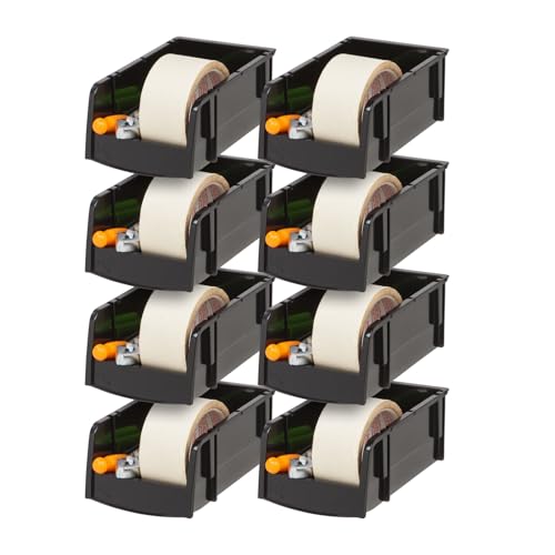 8-Pack, Small Stackable Storage Bins, Black (Small - 8 Pack / Black)
