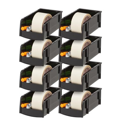 8-Pack, Small Stackable Storage Bins, Black (Small - 8 Pack / Black)