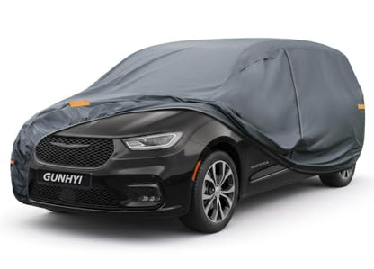 16 Layers Minivan Car Cover Waterproof All Weather Heavy Duty (3 Hatchback Car Cover / 3 Fit Minivan Length 197-215 inch)