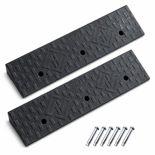 2 Pack 1.6'' Rise Rubber Curb Ramp (1.6" H)
