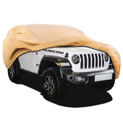 Car Cover Custom Fit for 2007 (Custom Fit Jeep Wrangler 2 Door / brown)