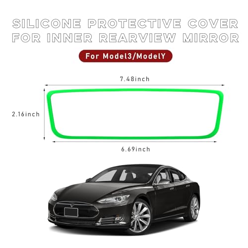 Car Rear View Mirror Protector Frame (Green-1PCS)