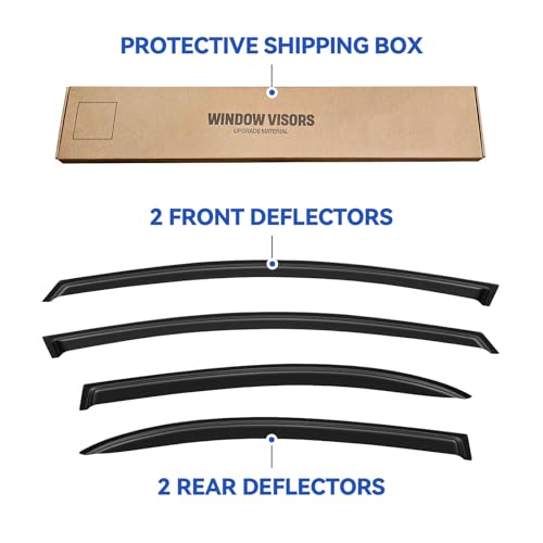 Window Visors Rain Guards for 2006 (2006-2011 Honda Civic Sedan)