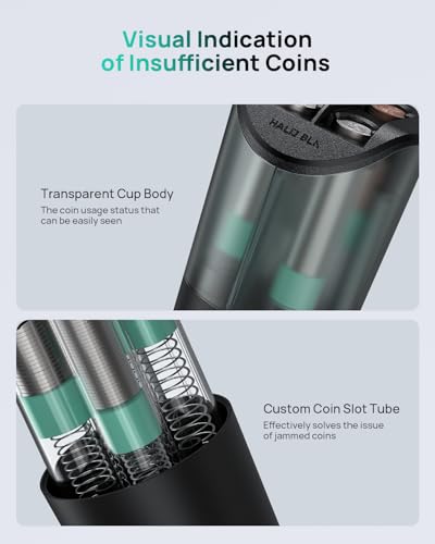 Large Capacity Coin Holder for Car Change Organizer (2 Pack)