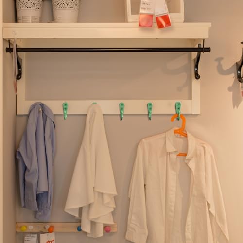 15 Pack Green Wall Mount Hooks for Hanging Coats & Towels (15PCS Mint Green Hooks)