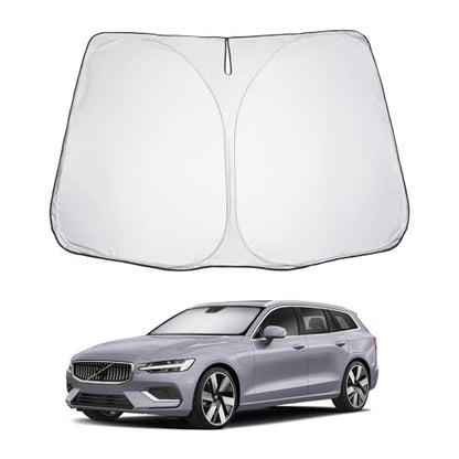 for 2019 2025 S60 V60 Windshield Sun Shade 2025 S60 V60 Windshield Sunshades Car Sun Visor Block UV Ray Front Window Sunshade (2019-2025 S60 V60)