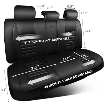 Back Seat Covers (Rear Black / Full Set)