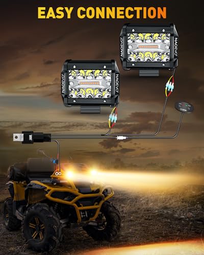 4 Inch LED Pod Lights (White&Amber 3Modes)