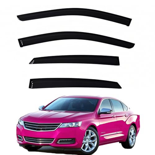 Window Visors Rain Guards Fits 2014 (2014-2020 Chevy Impala)