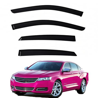 Window Visors Rain Guards Fits 2014 (2014-2020 Chevy Impala)