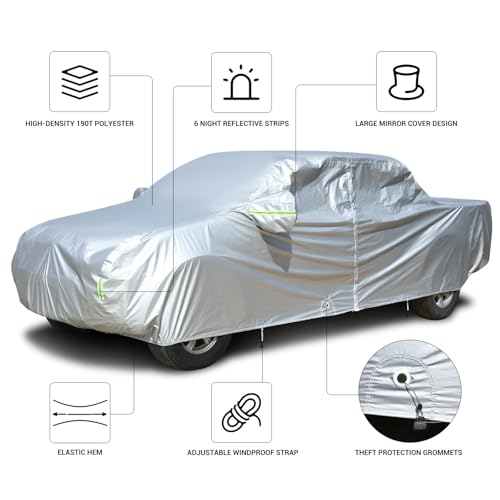 Truck Cover Waterproof All Weather (Silver-Green / TM: for Truck (Length 212"))