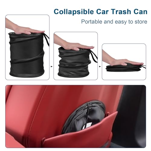 Car Trash Can (Black / 2.6 Gallons-2 Packs)