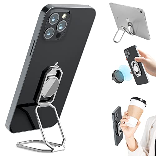 Phone Ring Holder Finger Kickstand (White Silver)