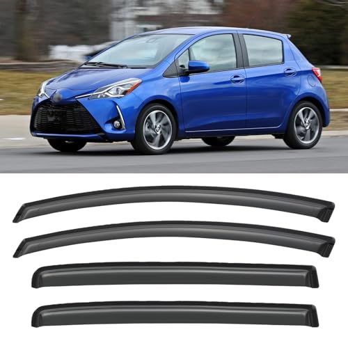 Window Visors Rain Guards for 2012 (2012-2018 Toyota Yaris Hatchback)