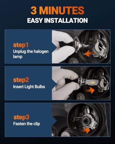 H7 Fog Light Bulbs 900% Brightness 50000LM Super Bright (H7)