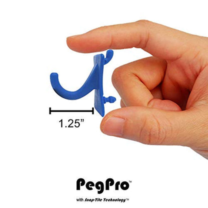 PegPro® J Hooks Kit for Standard “Wood Fiber” pegboard (J Hook - 24 Count / Blue)