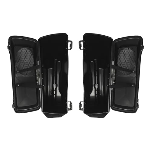 Motorcycle Saddlebags 5" Stretched Extended Hard Saddle Bags W (Stretched W/ Chrome Latches / 5" Extended)