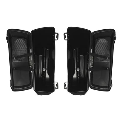 Motorcycle Saddlebags 5" Stretched Extended Hard Saddle Bags W (Stretched W/ Chrome Latches / 5" Extended)