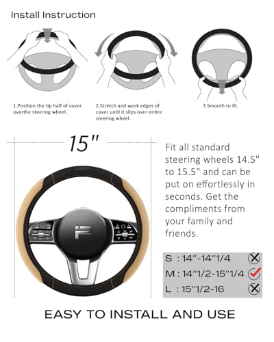 Steering Wheel Cover (Beige)