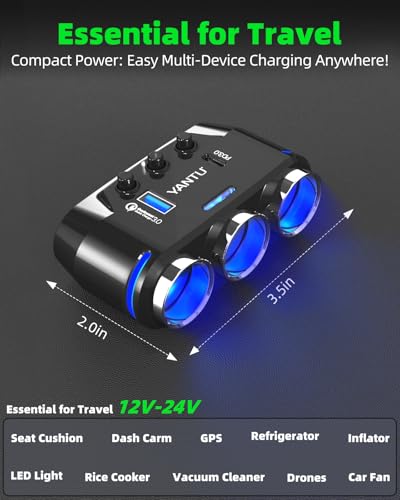QC3.0&PD Cigarette Lighter Adapter (140W-B39-C)