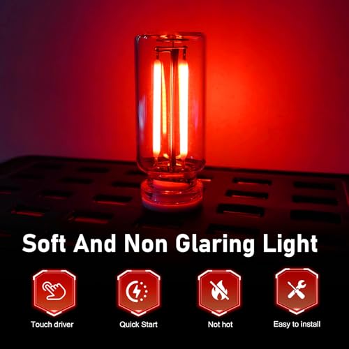 2PCS USB Night Light Bulb (Red)