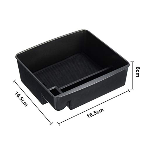 Center Console Organizer Container Tray Armrest Storage Box Phone Holder For Toyota Land Cruiser Prado J120 (Black)