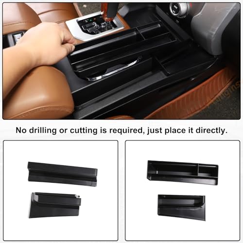 Center Console Side Gear Shift Storage Box Compatible with Toyota Tundra 2014 (Side Gear Shift Storage Box)