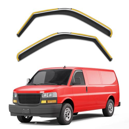 Window Rain Guards for Chevy Express Van & GMC Savana 2500 3500 1996 (For Chevy Express Van/GMC Savana 1996-2026)