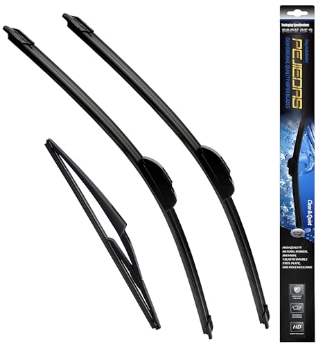 3 x OEM Wiper Blades ((26″+17″+12″) Front + Rear)