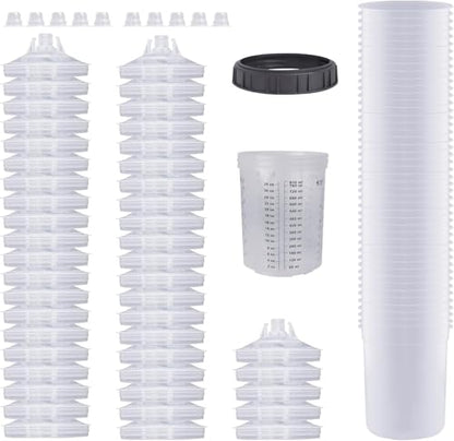 Disposable Paint Cups for Automotive Paint Gun (27 Ounce Kit)