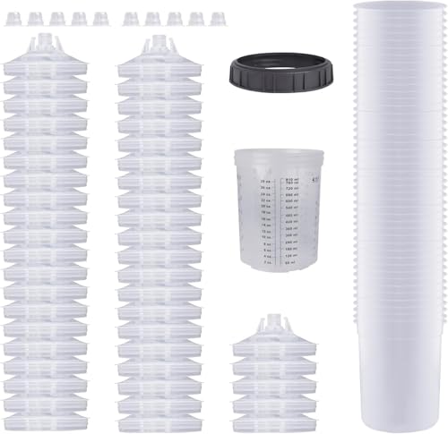 Disposable Paint Cups for Automotive Paint Gun (27 Ounce Kit)