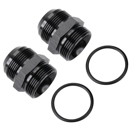 20AN Male Flare to 20AN ORB O (20AN to 20AN ORB / Black - 2PCS)