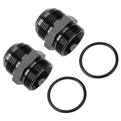 20AN Male Flare to 20AN ORB O (20AN to 20AN ORB / Black - 2PCS)