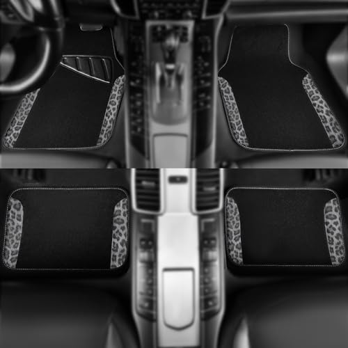 Waterproof Universal Car Floor Mats (Gray Leopard)