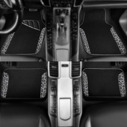 Waterproof Universal Car Floor Mats (Gray Leopard)