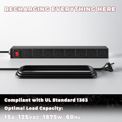 Power Tool Organizer with Charging Station (8 DRILL RED / Red-32 inches)