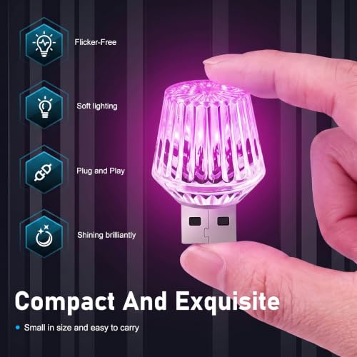 USB Car Interior Lights (Pink)