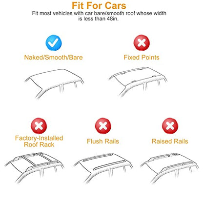 2Pcs Universal Roof Rack Cross Bars