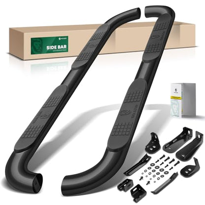 4 Inch Running Boards for Chevy & GMC (Semi-gloss black / Double Cab)