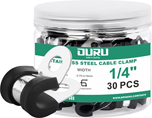 1 4 Inch Cable Clamps (30pcs - 1/4")